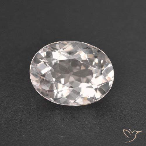 1.35ct Натуральный Очень светло-розовый Морганит, Овал, Чистота VVS