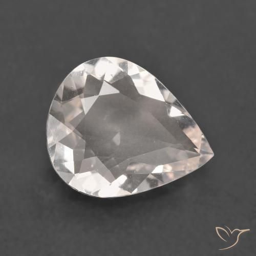 1.63ct Натуральный Очень светло-розовый Морганит, Форма груши, Чистота VS
