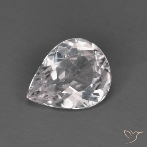 1.46ct Натуральный Светло-розовый Морганит, Форма груши, VVS-VS