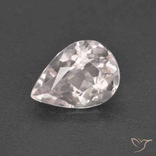 1.28ct Натуральный Светло-розовый Морганит, Форма груши, VVS-VS