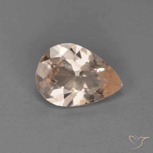 0.72ct Натуральный Средний розовый Морганит, Форма груши, Чистота VS