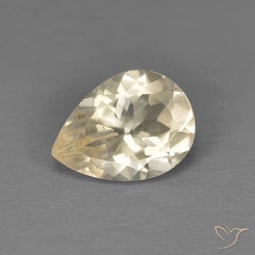 0.83ct Натуральный Светло-золотистый Морганит, Форма груши, Чистота VS