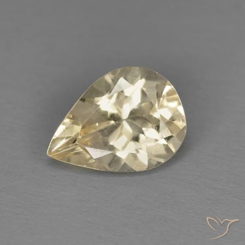 0.89ct Натуральный Светло-золотистый Морганит, Форма груши, Чистота VS