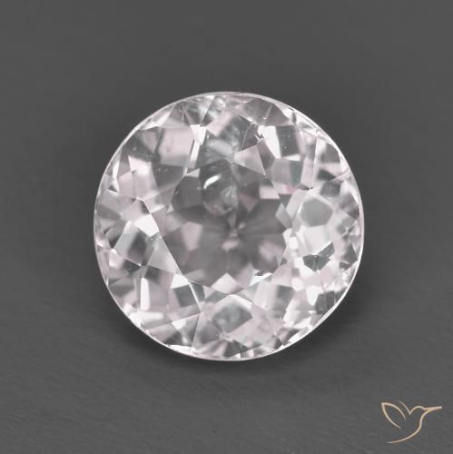 1.61ct Натуральный Светло-розовый Морганит, Круглый, Чистота VS