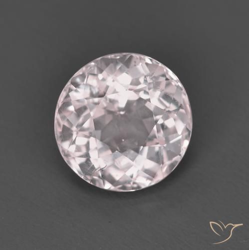 1.52ct Натуральный Светло-розовый Морганит, Круглый, Чистота VS