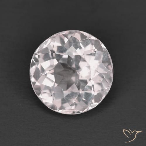 1.65ct Натуральный Светло-розовый Морганит, Круглый, Чистота VS