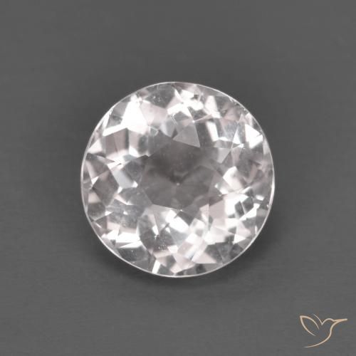1.28ct Натуральный Светло-розовый Морганит, Круглый, VVS-VS