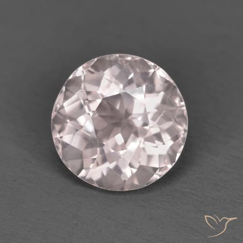 1.54ct Натуральный Светло-розовый Морганит, Круглый, VVS-VS