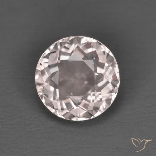 1.44ct Натуральный Светло-розовый Морганит, Круглый, VVS-VS