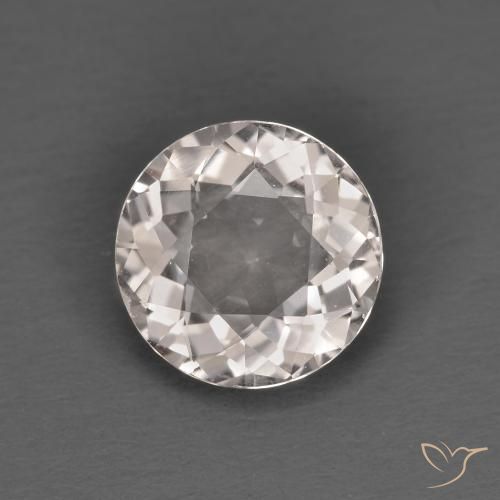 1.28ct Натуральный Оранжево-розовый Морганит, Круглый, VVS-VS