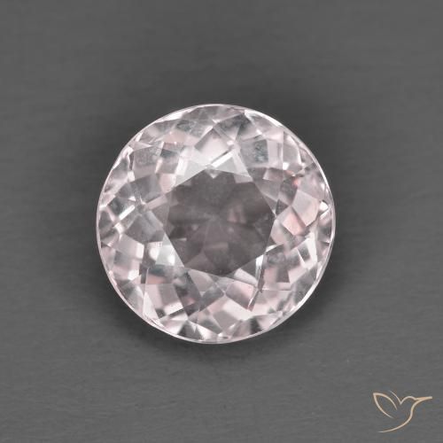 1.47ct Натуральный Светло-розовый Морганит, Круглый, VVS-VS