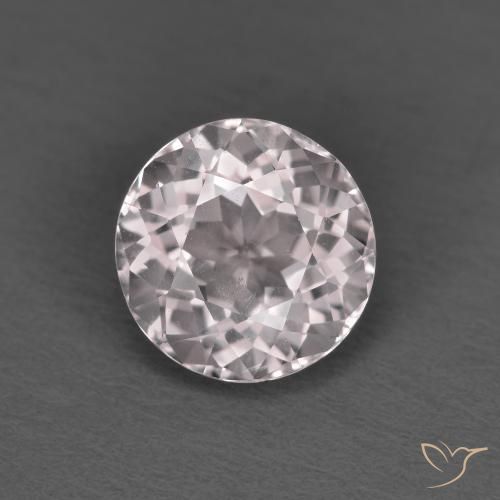 1.28ct Натуральный Светло-розовый Морганит, Круглый, VVS-VS