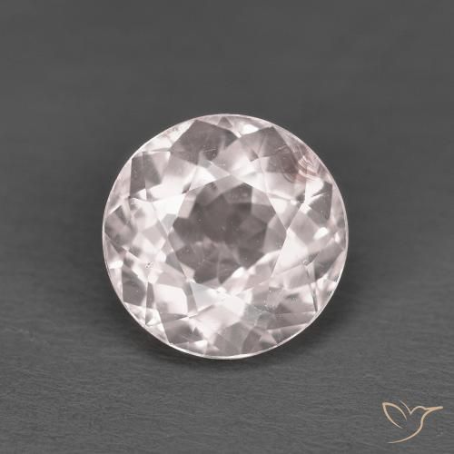 1.38ct Натуральный Светло-розовый Морганит, Круглый, Чистота VS