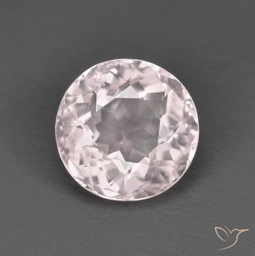 1.61ct Натуральный Светло-розовый Морганит, Круглый, Чистота VS