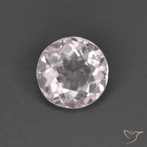 1.10ct Натуральный Светло-розовый Морганит, Круглый, Чистота VS