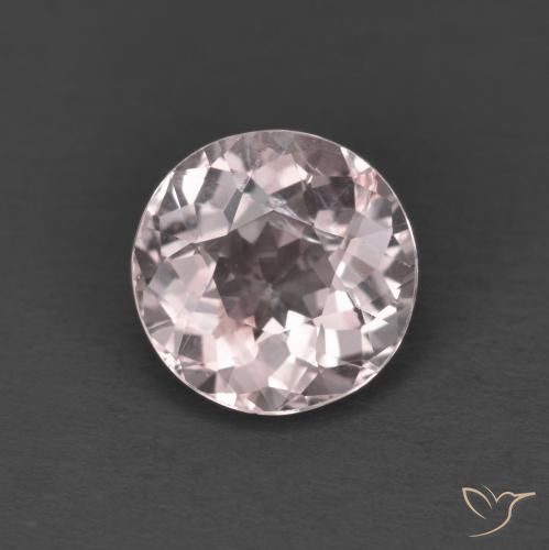 1.34ct Натуральный Светло-розовый Морганит, Круглый, Чистота VS