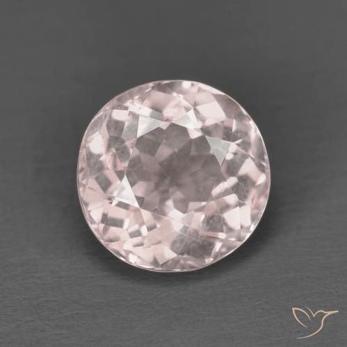 1.59ct Натуральный Светло-розовый Морганит, Круглый, Чистота VS