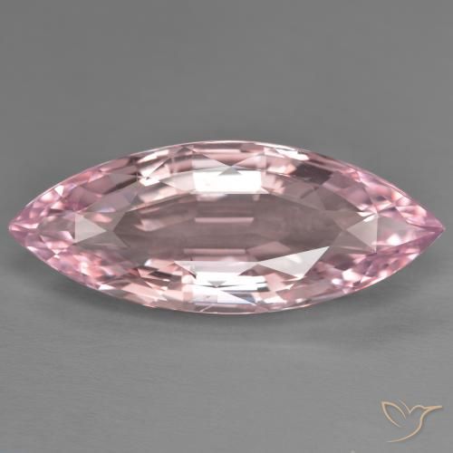 13.37ct Натуральный Светло-розовая жевательная резинка Морганит, Маркиза, Чистота VS