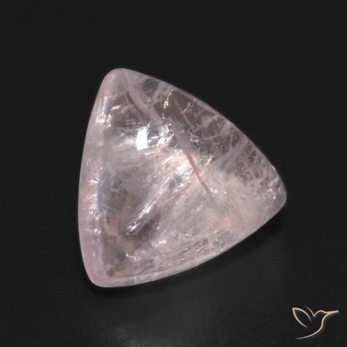 3.68ct Натуральный Средне-светло-розовый Морганит, Триллион, Полупрозрачный