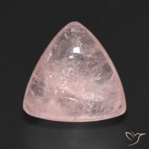 4.53ct Натуральный Кораллово-розовый Морганит, Триллион, Полупрозрачный