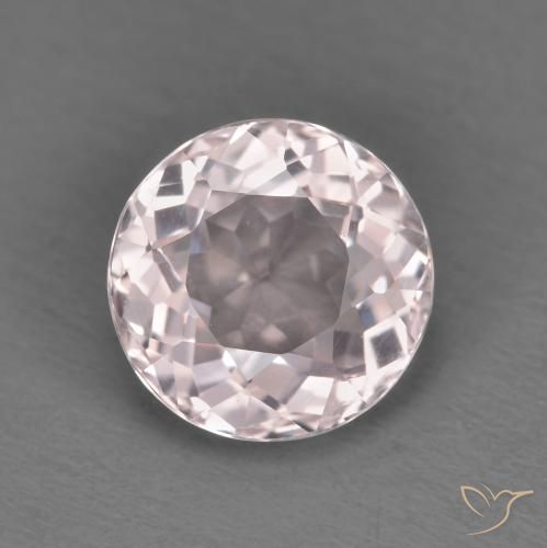 1.51ct Натуральный Светло-розовый Морганит, Круглый, Чистота VS