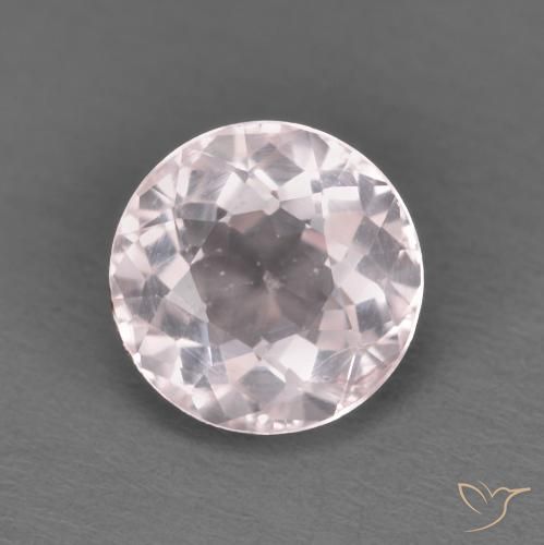 1.43ct Натуральный Светло-розовый Морганит, Круглый, VVS-VS