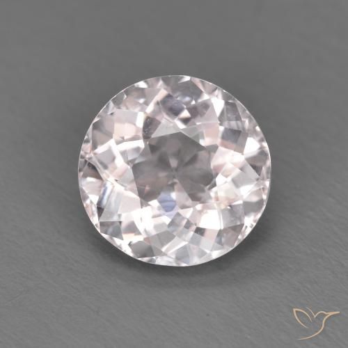 1.35ct Натуральный Очень светло-розовый Морганит, Круглый, Чистота VS