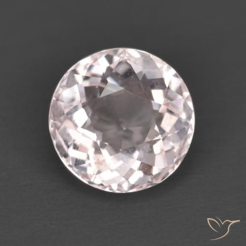 1.20ct Натуральный Светло-розовый Морганит, Круглый, Чистота VS