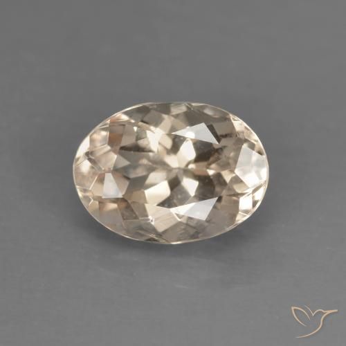 1.08ct Натуральный Оранжево-розовый Морганит, Овал, VVS-VS