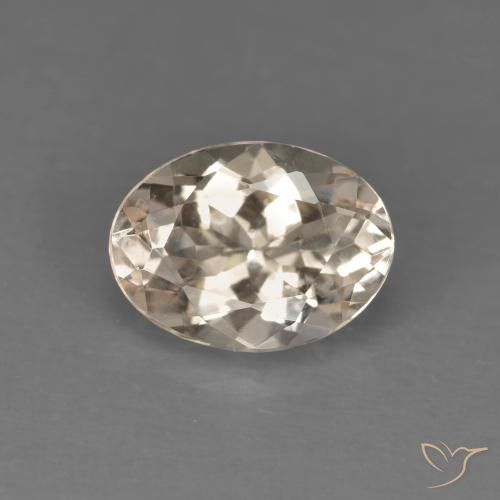 1.03ct Натуральный Оранжево-розовый Морганит, Овал, VVS-VS