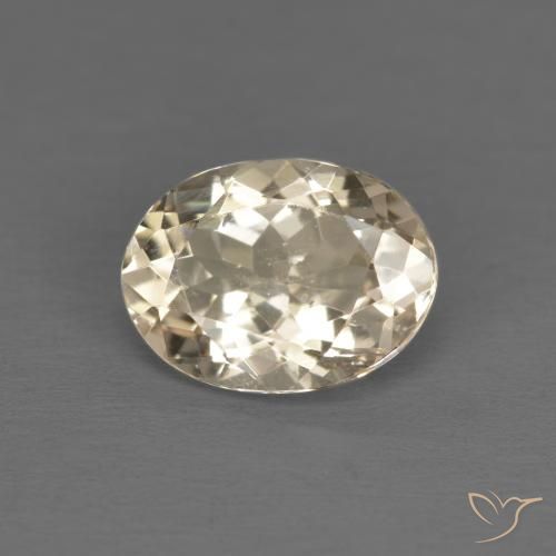 1.09ct Натуральный Светло-золотистый Морганит, Овал, VVS-VS