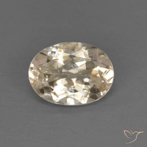1.18ct Натуральный Кремовый Морганит, Овал, Чистота VS