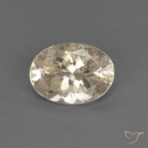 1.08ct Натуральный Светло-желтый Морганит, Овал, Чистота VS