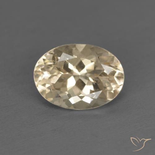 1.29ct Натуральный Светло-золотистый Морганит, Овал, Чистота VS