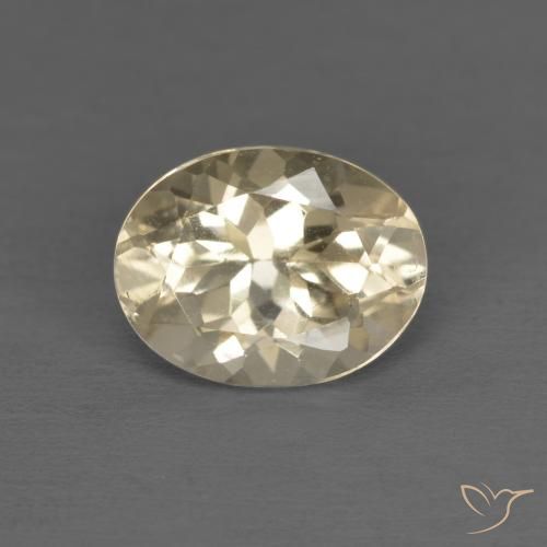 1.17ct Натуральный Светло-золотистый Морганит, Овал, VVS-VS