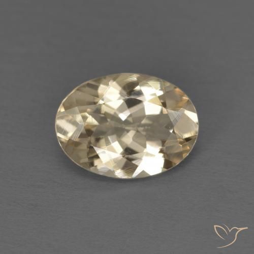 0.96ct Натуральный Светлое золото Морганит, Овал, VVS-VS