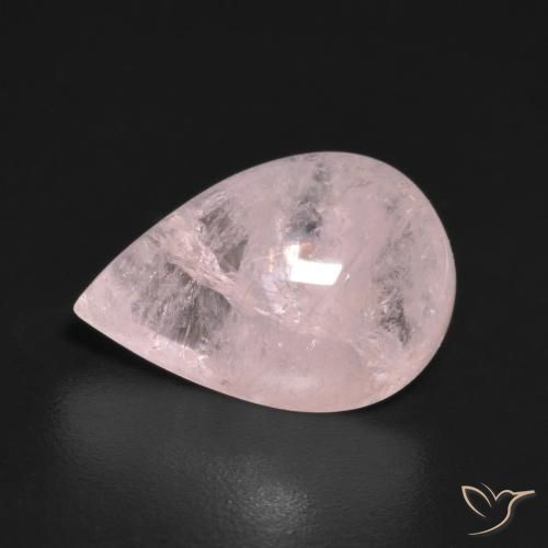 3.72ct Натуральный Фламинго Розовый Морганит, Форма груши, Прозрачный