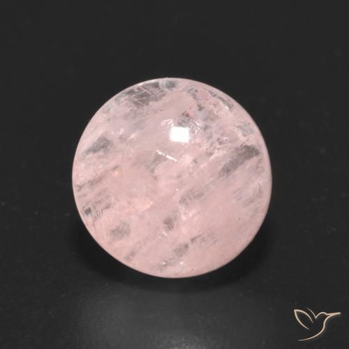 1.97ct Натуральный Светло-кораллово-розовый Морганит, Круглый, Прозрачный