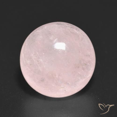 7.34ct Натуральный Светло-персиковая роза Морганит, Круглый, Полупрозрачный