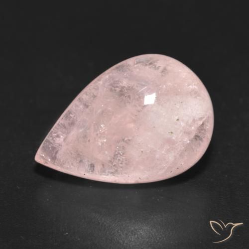 7.00ct Натуральный Средний розовый Морганит, Форма груши, Полупрозрачный