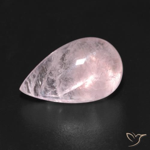 4.55ct Натуральный Средне-светло-розовый Морганит, Форма груши, Прозрачный