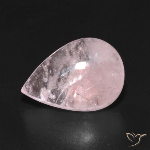 4.45ct Натуральный Оттенки розового Морганит, Форма груши, Прозрачный