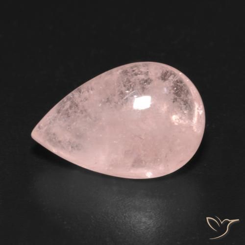 5.66ct Натуральный Светло-розовый разных оттенков Морганит, Форма груши, Прозрачный