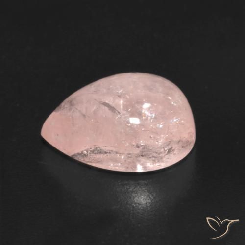 3.08 карата, натуральный Светло-кораллово-розовый Морганит, Форма груши, Прозрачный