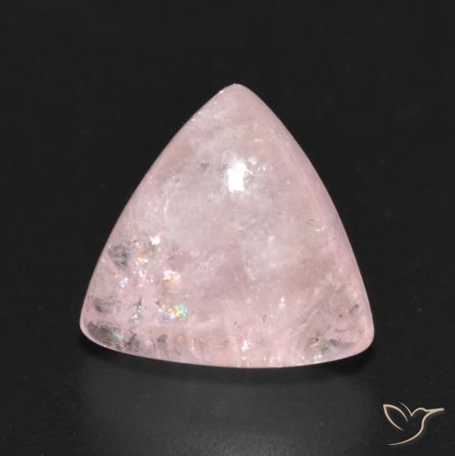 4.11ct Натуральный Светло-кораллово-розовый Морганит, Триллион, Прозрачный