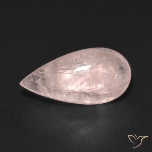 4.26ct Натуральный Светло-розовый Морганит, Форма груши, Прозрачный