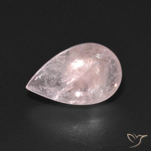 3.08ct Натуральный Оттенки розового Морганит, Форма груши, Прозрачный
