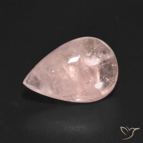 3.22ct Натуральный Фламинго Розовый Морганит, Форма груши, Прозрачный