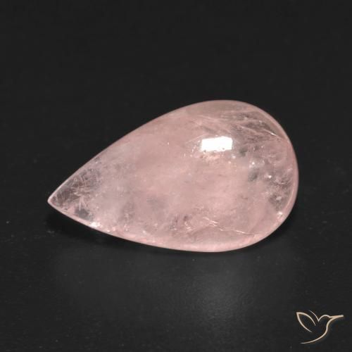 4.49ct Натуральный Фламинго Розовый Морганит, Форма груши, Прозрачный