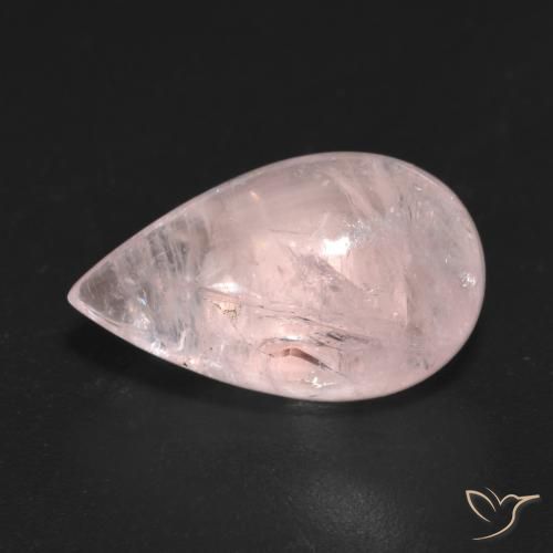 7.14ct Натуральный Светло-розовый разных оттенков Морганит, Форма груши, Прозрачный